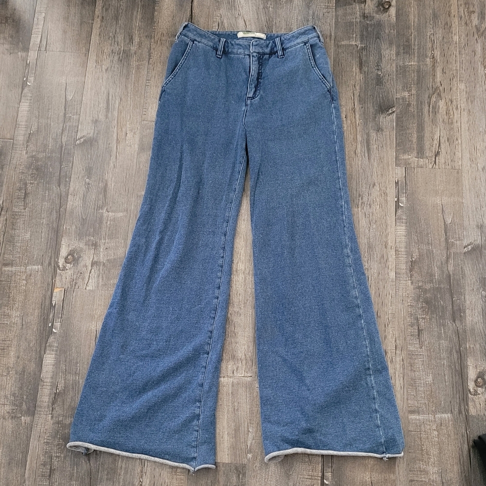 Anthropologie Cotton Flare Pants